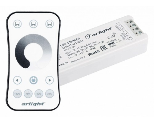 Контроллер-диммер с пультом ДУ Arlight SMART 034786 Контроллер-диммер с пультом ДУ Arlight SMART 034786