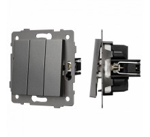 Выключатель трехклавишный без рамки Arlight SWT 049898