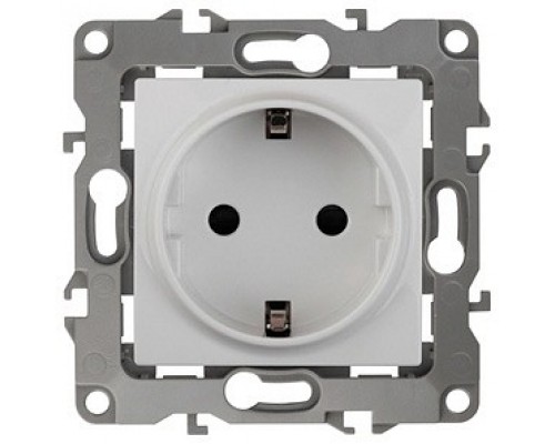 Розетка с заземлением, без рамки Эра Эра 12 12-2001-01