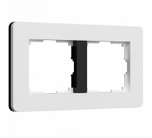 Рамка на 2 поста Werkel Split (белый/черный, soft-touch) W0023068