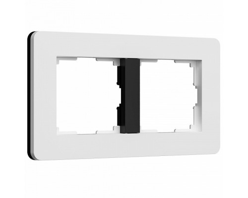 Рамка на 2 поста Werkel Split (белый/черный, soft-touch) W0023068