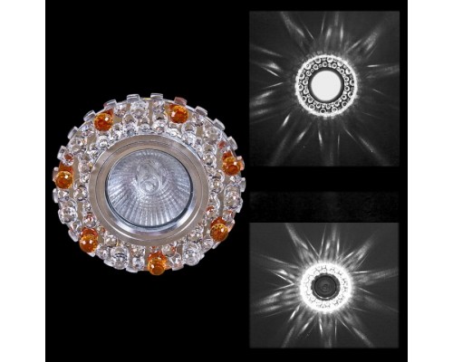 Встраиваемый светильник  00755-9.0-001CN MR16+LED3W CL+TEA