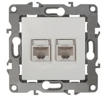 Розетка двойная Ethernet RJ-45 без рамки Эра Эра 12 12-3108-02