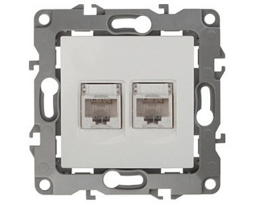 Розетка двойная Ethernet RJ-45 без рамки Эра Эра 12 12-3108-02