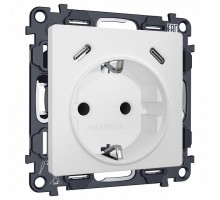 Розетка с заземлением и 2хUSB type C, без рамки Ambrella Volt MA MA130510