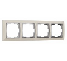Рамка на 4 поста Werkel Snabb (слоновая кость/хром) W0041903