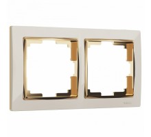 Рамка на 2 поста Werkel Snabb (слоновая кость/золото) W0021932