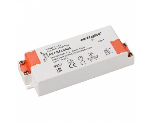 Блок питания Arlight ARJ-KE50600 (30W, 600mA, PFC) Блок питания Arlight ARJ-KE50600 (30W, 600mA, PFC)