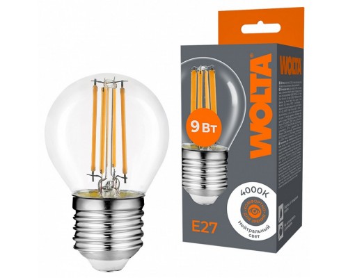 Лампа светодиодная Wolta  E27 9Вт 4000K WF-G45-9W4KE27