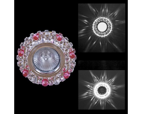 Встраиваемый светильник  00755-9.0-001CN MR16+LED3W CL+PK