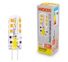 Лампа светодиодная Wolta  G4 3Вт 3000K WSTD-JC-12V3W3KG4-S