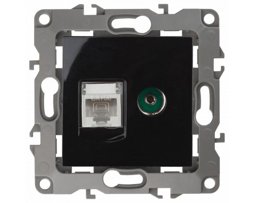 ТВ-розетка и розетка Ethernet RJ-45 без рамки Эра Эра 12 12-3110-06