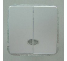 Выключатель двухклавишный без рамки Imex 1188L 1188L-S320