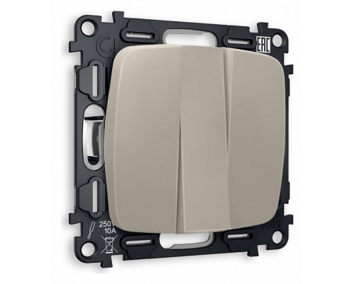 Выключатель трехклавишный без рамки Ambrella Volt Quant MO365010