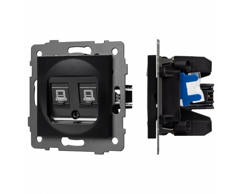 Розетка двойная RJ-12 и Ethernet RJ-45, без рамки Arlight SCT 049853