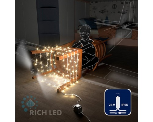 Гирлянда нить (10 м) RL-S10C-24V-RW/WW Гирлянда нить (10 м) RL-S10C-24V-RW/WW