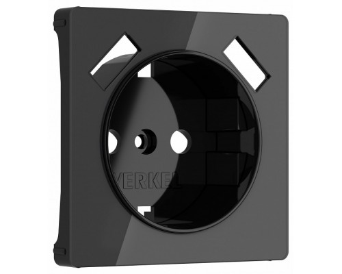 Накладка для розетки с заземлением и 2хUSB Werkel черный акрил W1179548 Накладка для розетки с заземлением и 2хUSB Werkel черный акрил W1179548