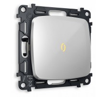 Выключатель одноклавишный с подсветкой без рамки Ambrella Volt Quant MO402010