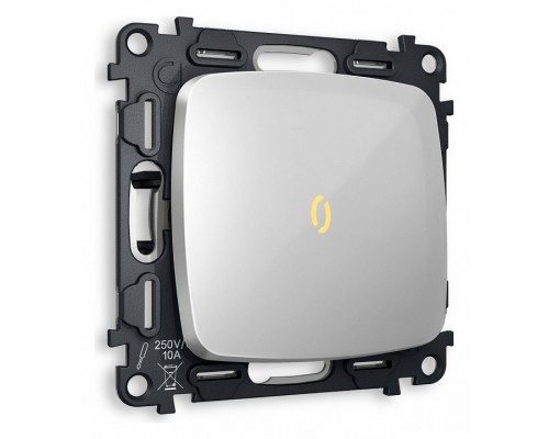 Выключатель одноклавишный с подсветкой без рамки Ambrella Volt Quant MO402010