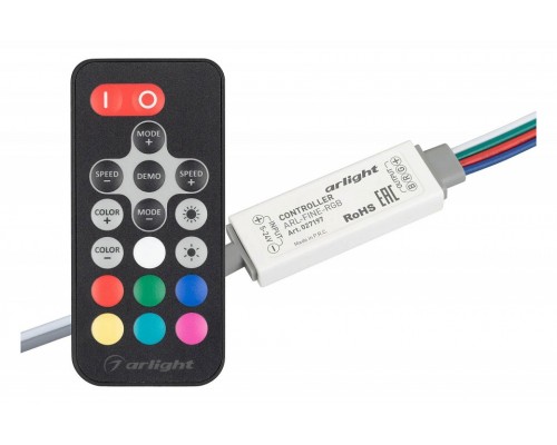 Контроллер-регулятор цвета RGB с пультом ДУ Arlight COMFORT 027197 Контроллер-регулятор цвета RGB с пультом ДУ Arlight COMFORT 027197