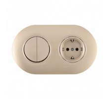 Блок с розеткой и выключателем Arte Milano SET08-2 SET08-2-40-1-30-2 shampan