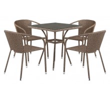 Набор уличный T282BNT/Y137C-W56 Light Brown 4Pcs