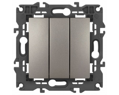 Выключатель трехклавишный без рамки Эра Эра Elegance 14-1107-16