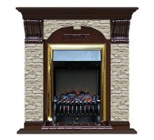 Комплект из электрокамина напольного и портала (106.5x36.5x98 см) Арочный ГО Fobos BR АР000046