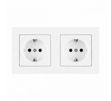 Розетка с заземлением и со шторкой Arte Milano SET06-2 SET06-2-40-1x2 white