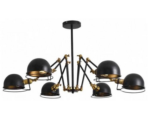 Люстра на штанге LUMINA DECO Valmonti LDP D015-6 BK Люстра на штанге LUMINA DECO Valmonti LDP D015-6 BK