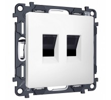 Розетка двойная Ethernet RJ-45 без рамки Ambrella Volt MA MA132110