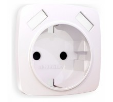 Накладка для розетки с заземлением и со шторками и 2хUSB type A Ambrella Volt Quant OP2090