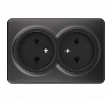 Розетка двойная без заземления Эра Эра Эксперт 11-2202-05