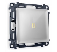 Выключатель одноклавишный с подсветкой без рамки Ambrella Volt Quant MA402010