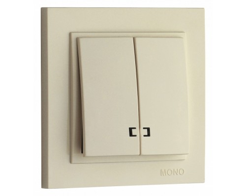 Выключатель двухклавишный с подсветкой Mono Electric Despina 102-170025-103 Выключатель двухклавишный с подсветкой Mono Electric Despina 102-170025-103
