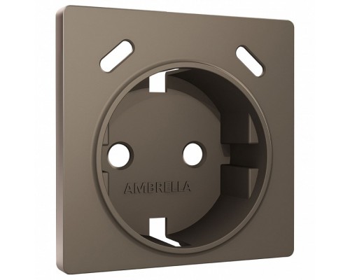 Накладка для розетки с заземлением и со шторками и 2хUSB type С Ambrella Volt ALFA AP6405
