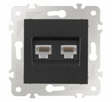 Розетка Ethernet RJ-45 без рамки Arte Milano am-203 203.45-2.black