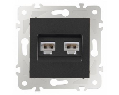 Розетка Ethernet RJ-45 без рамки Arte Milano am-203 203.45-2.black Розетка Ethernet RJ-45 без рамки Arte Milano am-203 203.45-2.black