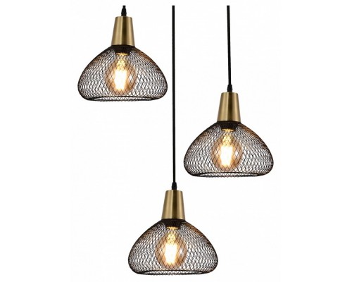 Подвесная люстра  03204-3.9-03 BK+COPPER