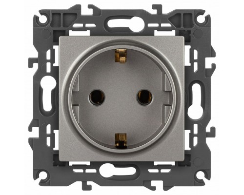Розетка с заземлением, без рамки Эра Эра Elegance 14-2101-16