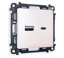 Розетка 2хUSB type A и C без рамки Ambrella Volt Quant MA211010