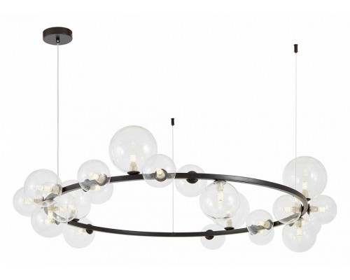 Подвесная люстра LUMINA DECO MERIDO LDP 7033-24 BK+CL