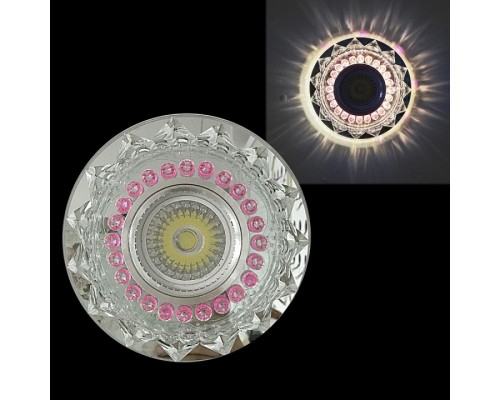 Встраиваемый светильник  22039-9.0-001PL MR16+LED3W CL/PK