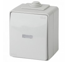 Переключатель одноклавишный с подсветкой Эра Эра Эксперт 11-1610-03