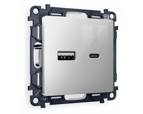 Розетка 2хUSB type A и C без рамки Ambrella Volt Quant MA411010 Розетка 2хUSB type A и C без рамки Ambrella Volt Quant MA411010