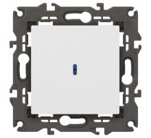 Выключатель одноклавишный с подсветкой без рамки Эра Эра Elegance 14-1102-01