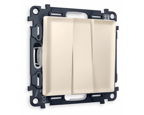 Выключатель трехклавишный без рамки Ambrella Volt Quant MA325010