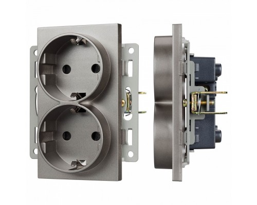 Розетка двойная с заземлением, без рамки Arlight SCT 043766