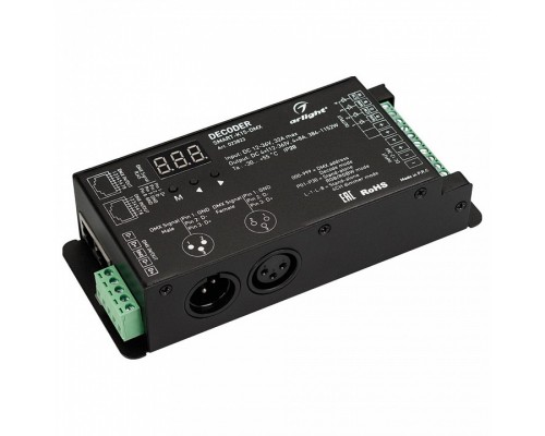 Контроллер-диммер Arlight SMART-K SMART-K15-DMX (12-36V, 4x8A) Контроллер-диммер Arlight SMART-K SMART-K15-DMX (12-36V, 4x8A)