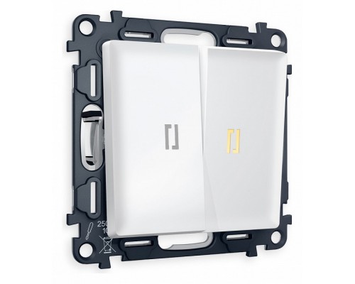 Выключатель проходной двухклавишный с подсветкой Ambrella Volt Quant MA124030